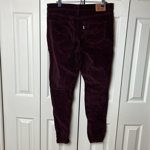 Levi’s 721 High Rise Skinny Corduroy Pants Purple 32 - Picture 9 of 11